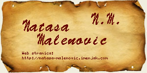 Nataša Malenović vizit kartica